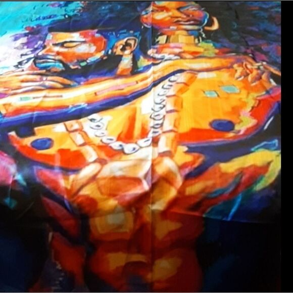 NWOT Digital Afrocentric Man and Woman Shower Curtain 72X72 - Picture 5 of 6